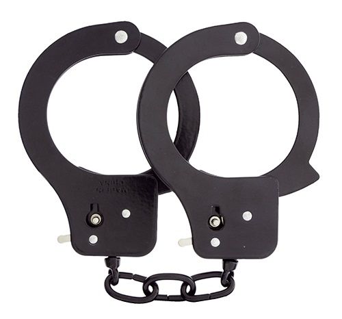 Чёрные наручники из листового металла BONDX METAL CUFFS BLACK - Dream Toys - купить с доставкой в Сургуте