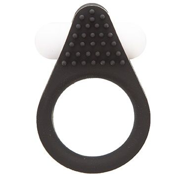 Чёрное эрекционное кольцо LIT-UP SILICONE STIMU RING 1 BLACK - Dream Toys - в Сургуте купить с доставкой