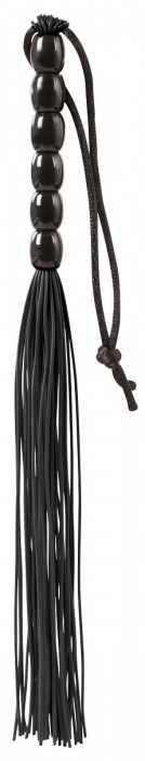 Чёрная мини-плеть из резины Rubber Mini Whip - 22 см. - Blush Novelties - купить с доставкой в Сургуте
