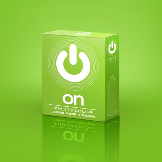 Цветные ароматизированные презервативы ON) Fruit   Color - 3 шт. - ON) - купить с доставкой в Сургуте