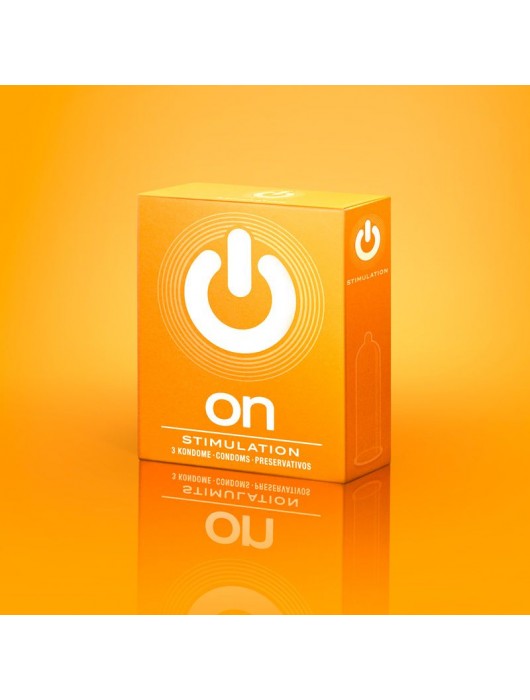 Презервативы ON) Stimulation с точками - 3 шт. - ON) - купить с доставкой в Сургуте
