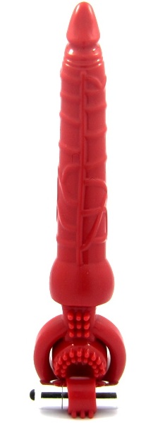 Красная вибронасадка с анальным стимулятором - ToyFa - в Сургуте купить с доставкой