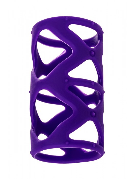 Фиолетовая насадка-сетка на пенис - 7,5 см. - A-toys - в Сургуте купить с доставкой