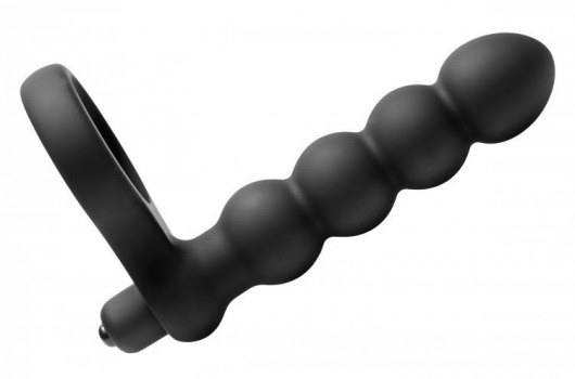 Насадка для двойного проникновения Double Fun Cock Ring with Double Penetration Vibe - XR Brands - в Сургуте купить с доставкой