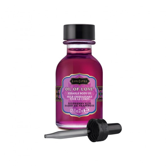 Масло для ласк с ароматом малины Oil of Love Raspberry Kiss - 22 мл. - Kama Sutra - купить с доставкой в Сургуте