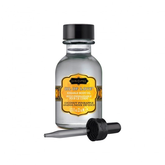 Масло для ласк с ароматом кокоса и ананаса Oil of Love Coconut Pineapple - 22 мл. - Kama Sutra - купить с доставкой в Сургуте