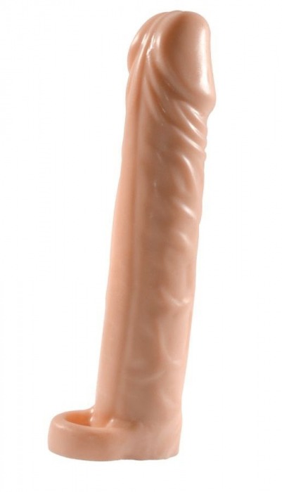 Телесная насадка-удлинитель Extension sleeve с подхватом - 17 см. - Sitabella - в Сургуте купить с доставкой