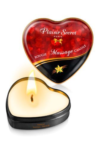 Массажная свеча с ароматом ванили Bougie Massage Candle - 35 мл. - Plaisir Secret - купить с доставкой в Сургуте