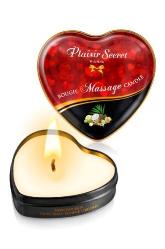 Массажная свеча с ароматом экзотических фруктов Bougie Massage Candle - 35 мл. - Plaisir Secret - купить с доставкой в Сургуте
