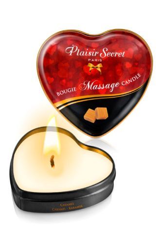 Массажная свеча с ароматом карамели Bougie Massage Candle - 35 мл. - Plaisir Secret - купить с доставкой в Сургуте