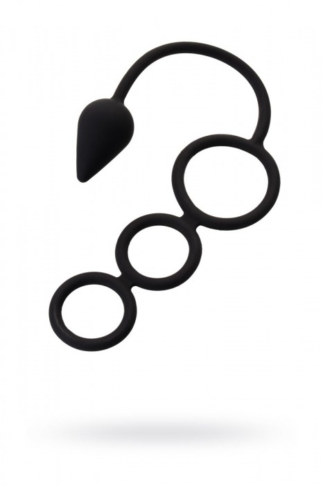 Тройное эрекционное кольцо с анальным хвостом Drop S-size - Erotist Adult Toys - в Сургуте купить с доставкой
