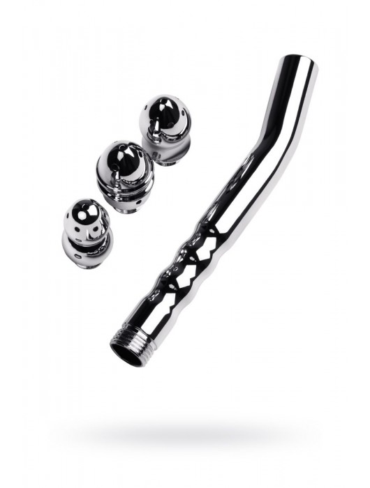 Металлический анальный душ с тремя насадками - ToyFa - купить с доставкой в Сургуте