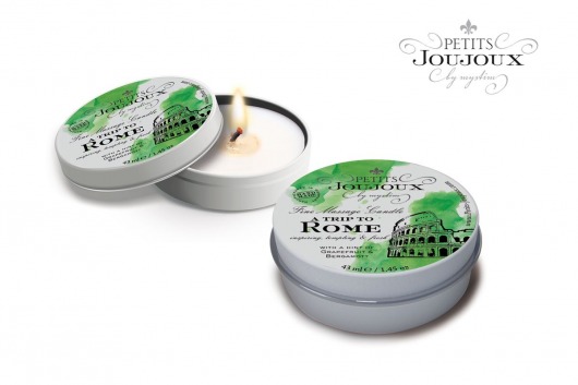 Массажная свеча Petits Joujoux Rome с ароматом грейпфрута и бергамота - 33 гр. - MyStim - купить с доставкой в Сургуте