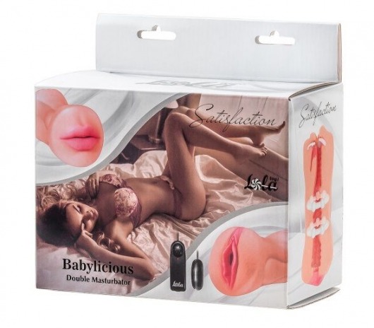 Двусторонний мастурбатор с вибропулей Satisfaction Babylicious - Lola Games - в Сургуте купить с доставкой