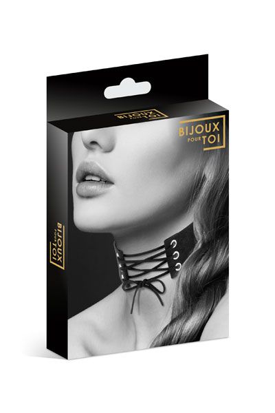 Оригинальный ошейник-чокер со шнуровкой - Bijoux Pour Toi - купить с доставкой в Сургуте