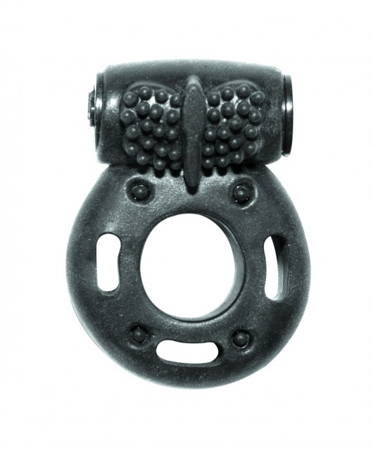 Черное эрекционное кольцо с вибрацией Rings Axle-pin - Lola Games - в Сургуте купить с доставкой
