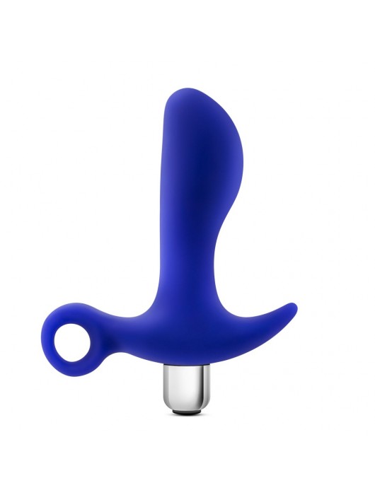 Синий стимулятор простаты с ручкой-кольцом Performance Prostimulator 02 - Blush Novelties - в Сургуте купить с доставкой