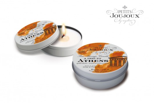 Массажная свеча Petits Joujoux Athens с ароматом муската и пачули - 33 гр. - MyStim - купить с доставкой в Сургуте