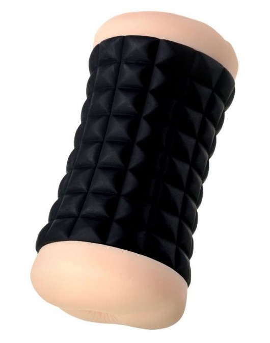 Двухсторонний мастурбатор JOS JANICE в черном цилиндре - JOS - в Сургуте купить с доставкой