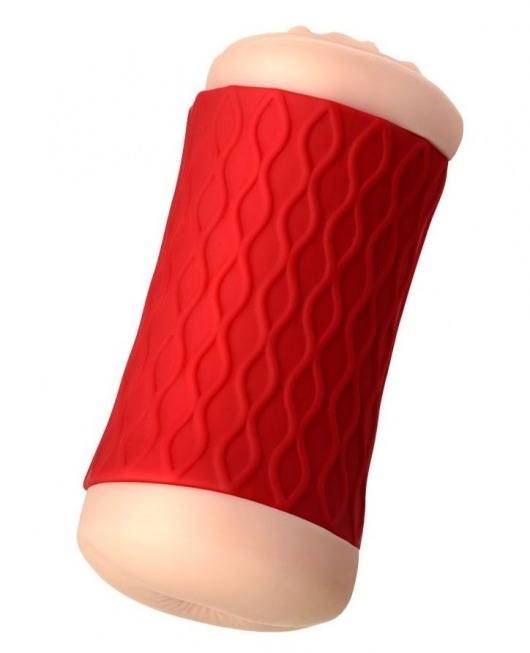 Двухсторонний мастурбатор JOS  NADIN в красном цилиндре - JOS - в Сургуте купить с доставкой