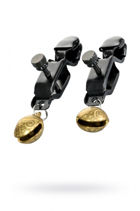 Черно-золотистые зажимы для сосков TOYFA Theatre - ToyFa - купить с доставкой в Сургуте