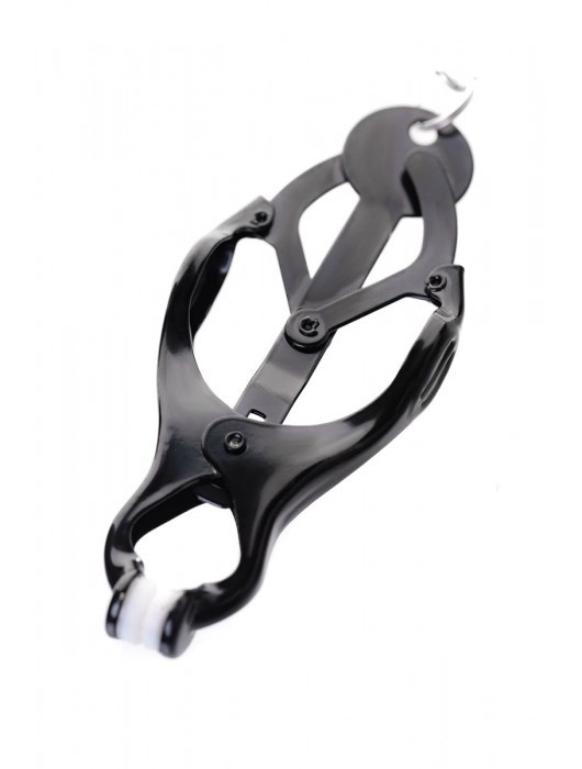 Черно-серебристые зажимы для сосков с кольцом для пениса TOYFA Metal - ToyFa - купить с доставкой в Сургуте