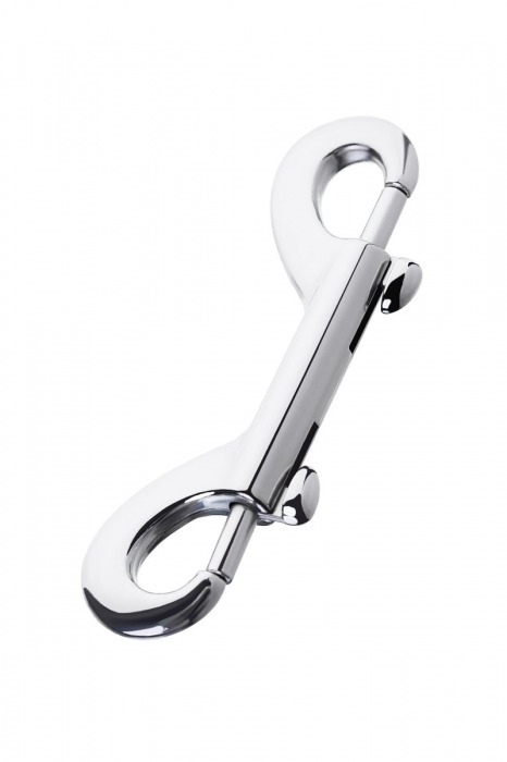 Серебристый двухсторонний карабин TOYFA Metal - ToyFa - купить с доставкой в Сургуте
