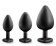 Набор черных анальных пробок с красным кристаллом-сердечком Bling Plugs Training Kit - Blush Novelties - купить с доставкой в Сургуте