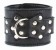 Чёрные наручники  из кожи с пряжкой - БДСМ Арсенал - купить с доставкой в Сургуте