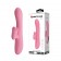 Розовый вибратор-кролик Gina с клиторальной щеточкой - 20,5 см. - Baile купить в Сургуте с доставкой в Orgasmix.ru Розовый вибратор-кролик Gina с клиторальной щеточкой - 20,5 см. - Baile