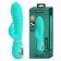 Бирюзовый вибратор-кролик с рёбрышками Prescott - 20 см. - Baile купить в Сургуте с доставкой в Orgasmix.ru Бирюзовый вибратор-кролик с рёбрышками Prescott - 20 см. - Baile