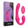 Розовый вибратор с клиторальным отростком и пультом ДУ- 19,6 см. - I-MOON купить в Сургуте с доставкой в Orgasmix.ru Розовый вибратор с клиторальным отростком и пультом ДУ- 19,6 см. - I-MOON