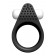 Чёрное эрекционное кольцо LIT-UP SILICONE STIMU RING 1 BLACK - Dream Toys - в Сургуте купить с доставкой