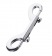 Серебристый двухсторонний карабин TOYFA Metal - ToyFa - купить с доставкой в Сургуте Серебристый двухсторонний карабин TOYFA Metal - ToyFa - купить с доставкой в Сургуте